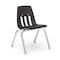 Virco 9000 Series 12" Classroom Chair, Preschool - 1st Grade with Nylon Glides - Black Seat 9012 - alternate 1